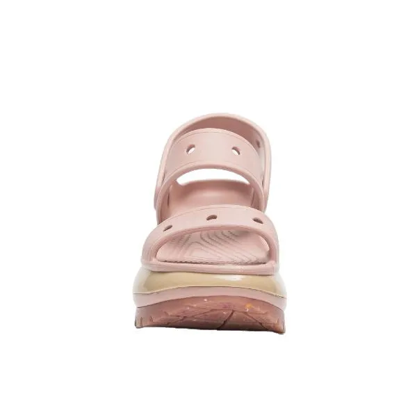 סנדלי קרוקס פלטפורמה במהדורה מיוחדת Crocs Classic Mega Crush Sandal Pink Clay 207989-6TY