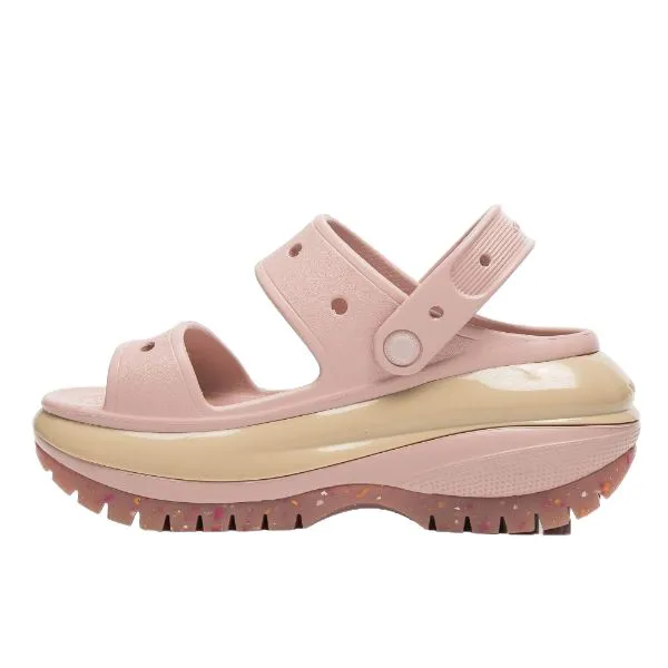 סנדלי קרוקס פלטפורמה במהדורה מיוחדת Crocs Classic Mega Crush Sandal Pink Clay 207989-6TY