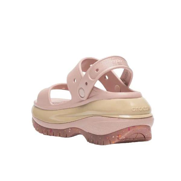 סנדלי קרוקס פלטפורמה במהדורה מיוחדת Crocs Classic Mega Crush Sandal Pink Clay 207989-6TY