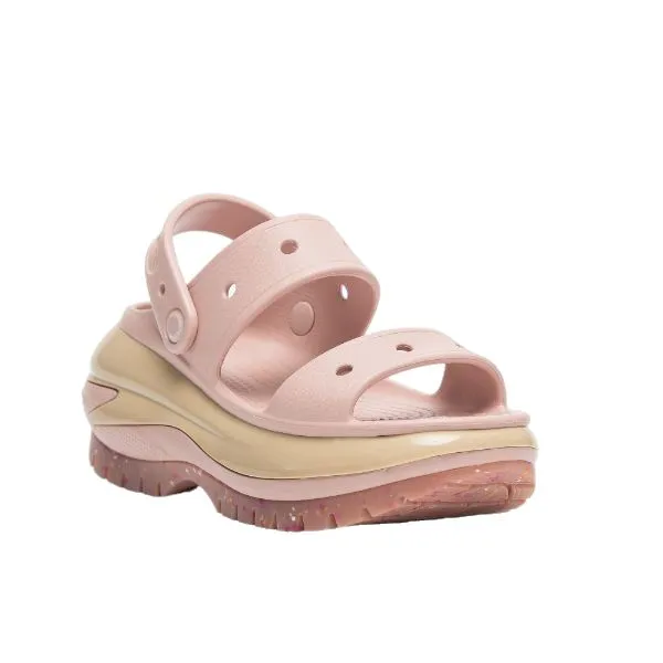 סנדלי קרוקס פלטפורמה במהדורה מיוחדת Crocs Classic Mega Crush Sandal Pink Clay 207989-6TY