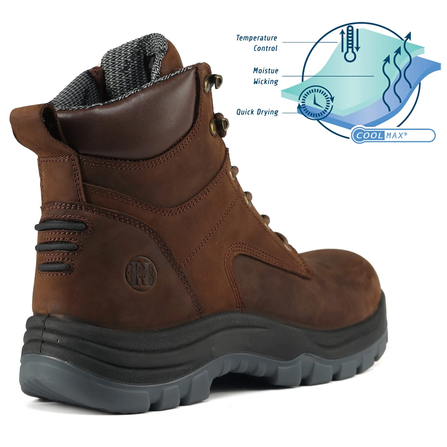 80N01BN/81N01BN Men's 6" Soft Toe / Composite Toe Slip Resistant Water Resistant Anti-puncture Work Boots Durable