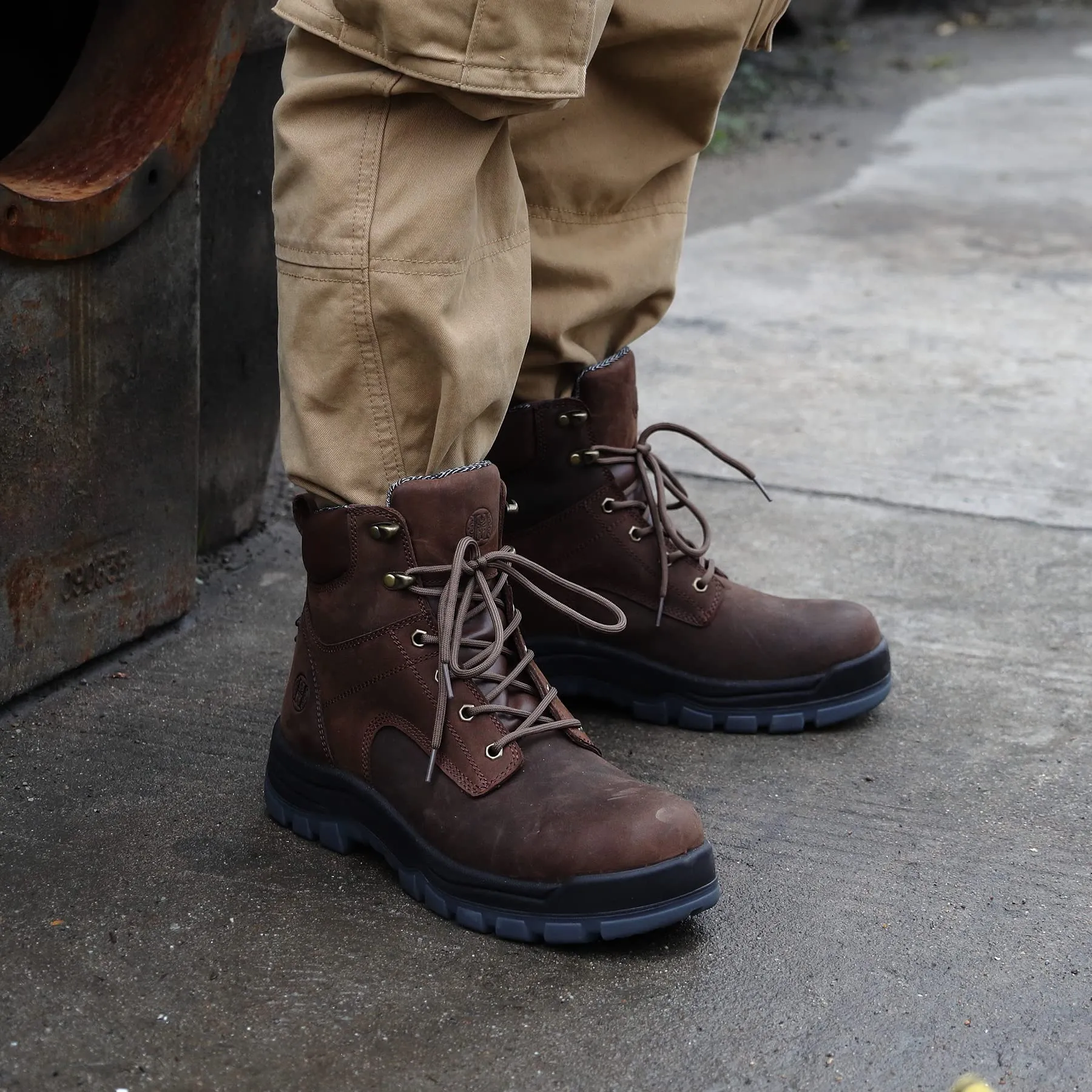 80N01BN/81N01BN Men's 6" Soft Toe / Composite Toe Slip Resistant Water Resistant Anti-puncture Work Boots Durable