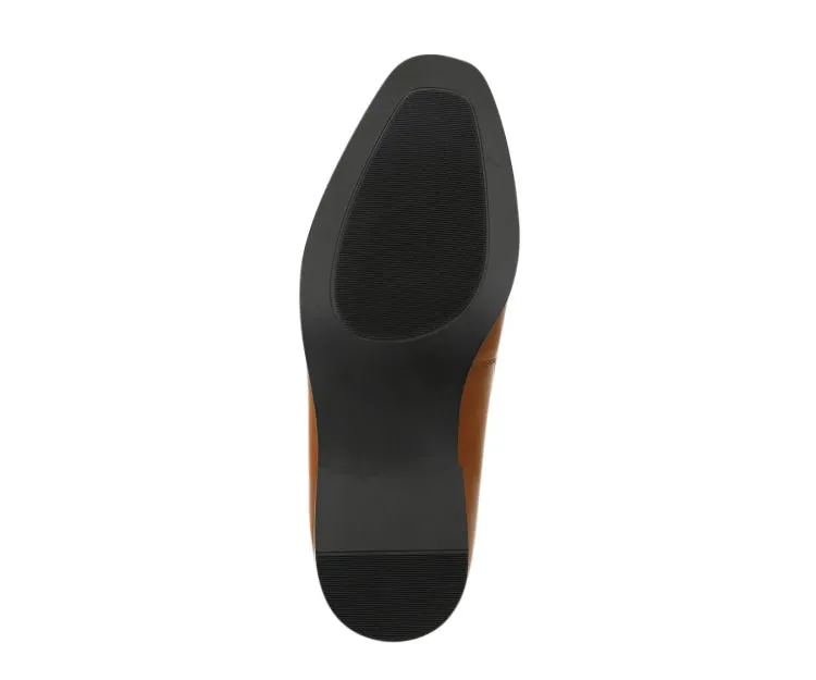 Amali Luxe Penny Loafers Men’s Cognac & White Vegan