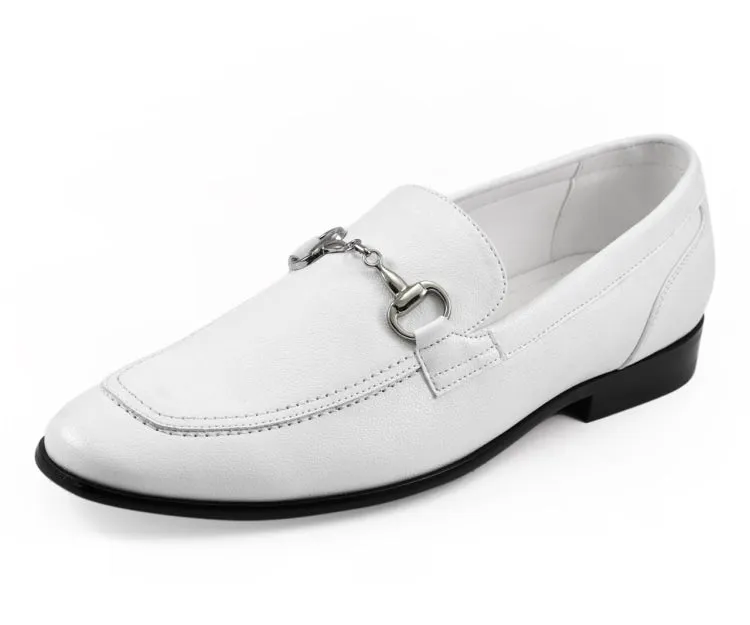 Amali Marco White Men’s Vegan Leather Loafers