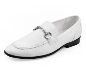 Amali Marco White Men’s Vegan Leather Loafers