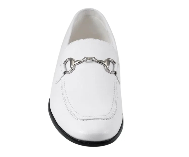 Amali Marco White Men’s Vegan Leather Loafers