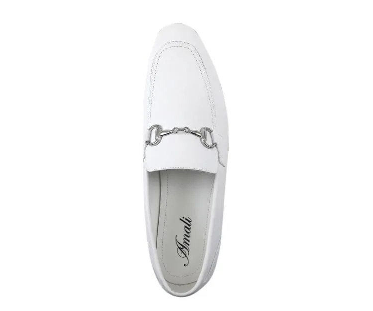 Amali Marco White Men’s Vegan Leather Loafers