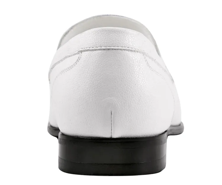 Amali Marco White Men’s Vegan Leather Loafers