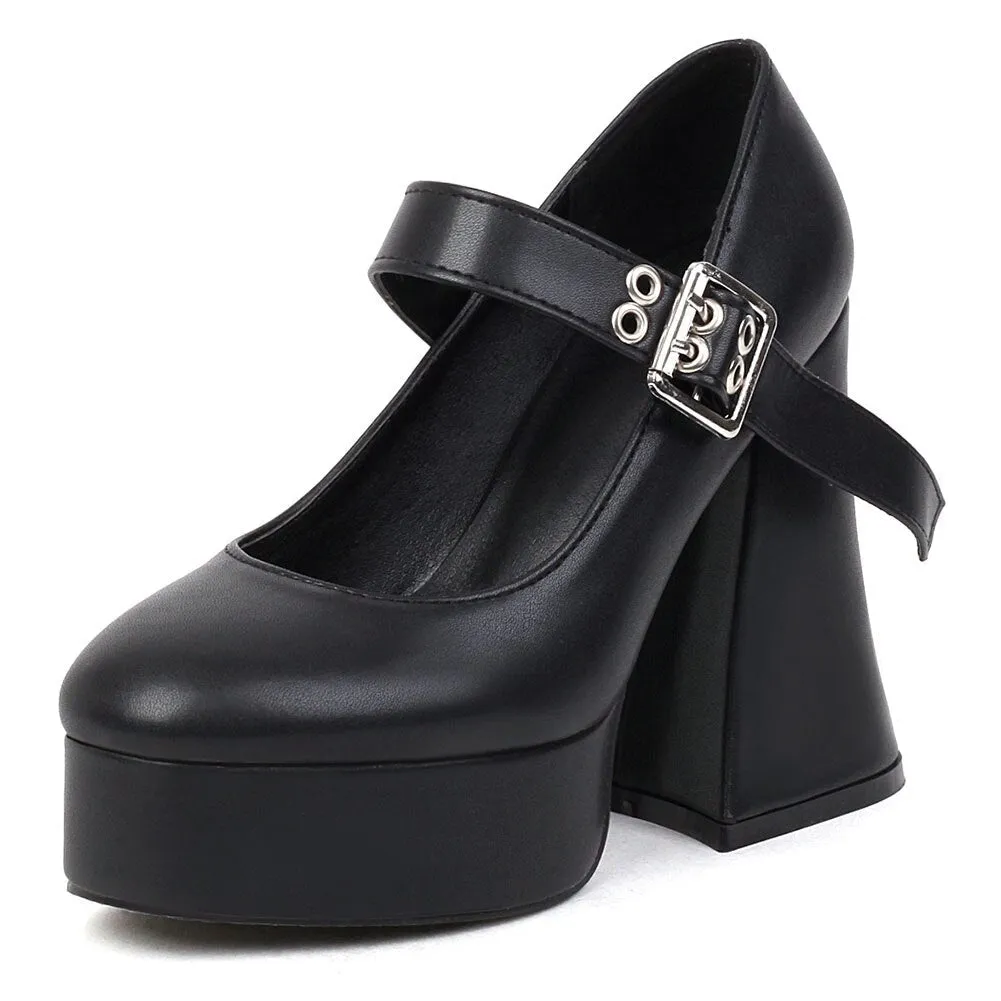 Amozae   New Fashion Spring Autumn Women Pumps Chunky Platform High Thick Strange Heels Heart Shaped Elegant   Office Party Shoes