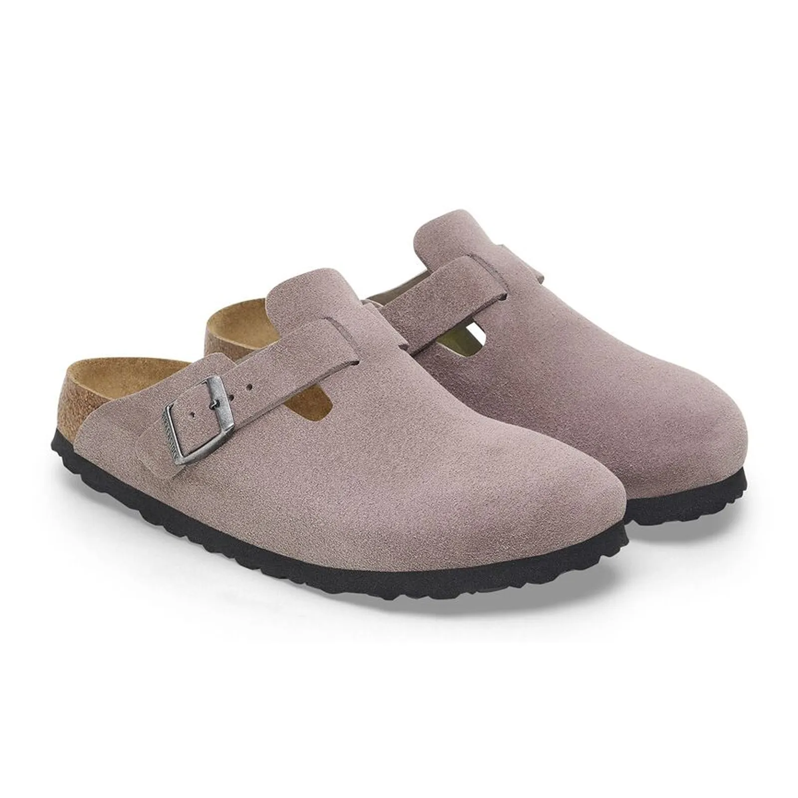 Birkenstock Boston Soft Footbed Narrow Clog (Women) - Faded Purple Suede