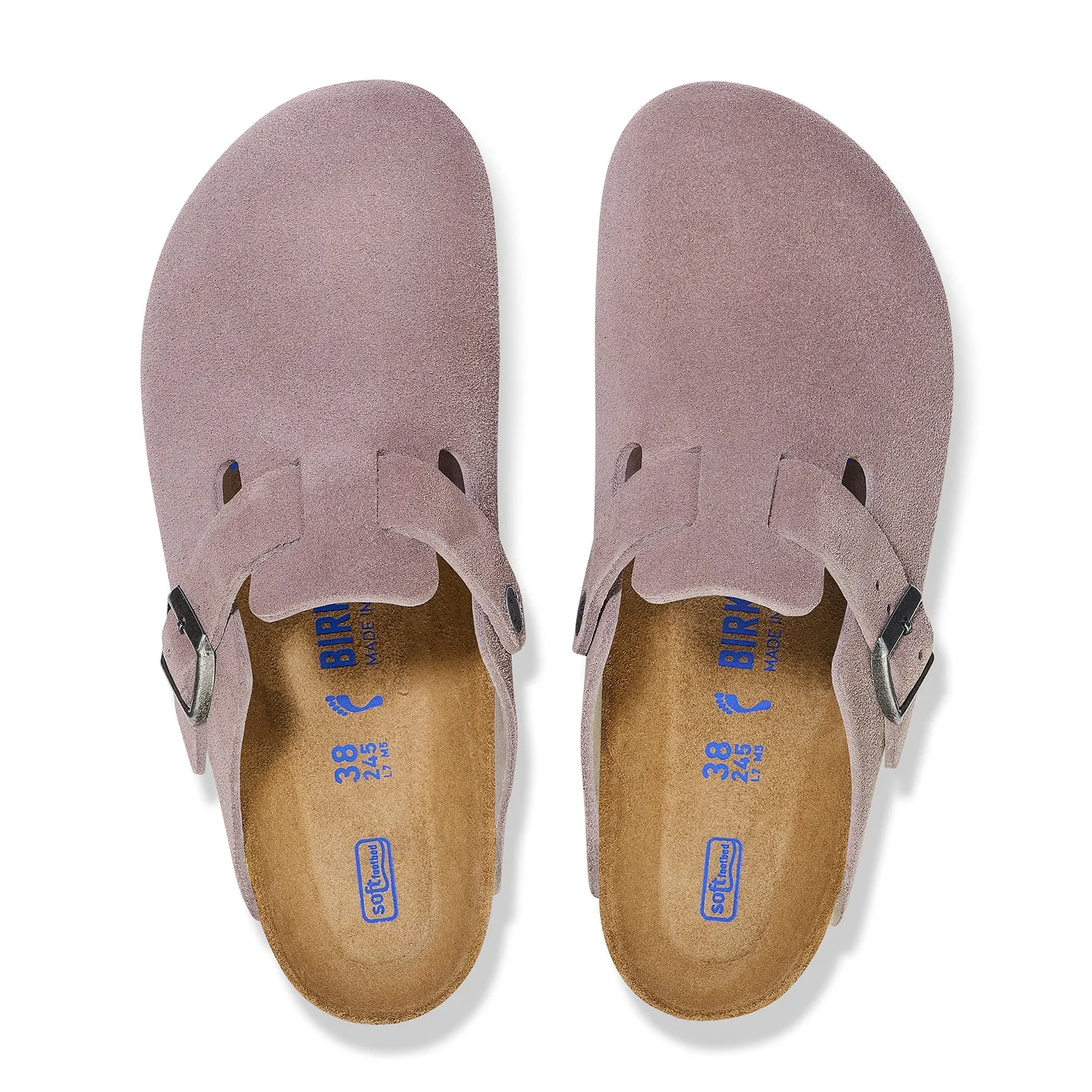 Birkenstock Boston Soft Footbed Narrow Clog (Women) - Faded Purple Suede