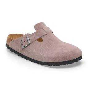 Birkenstock Boston Soft Footbed Narrow Clog (Women) - Faded Purple Suede