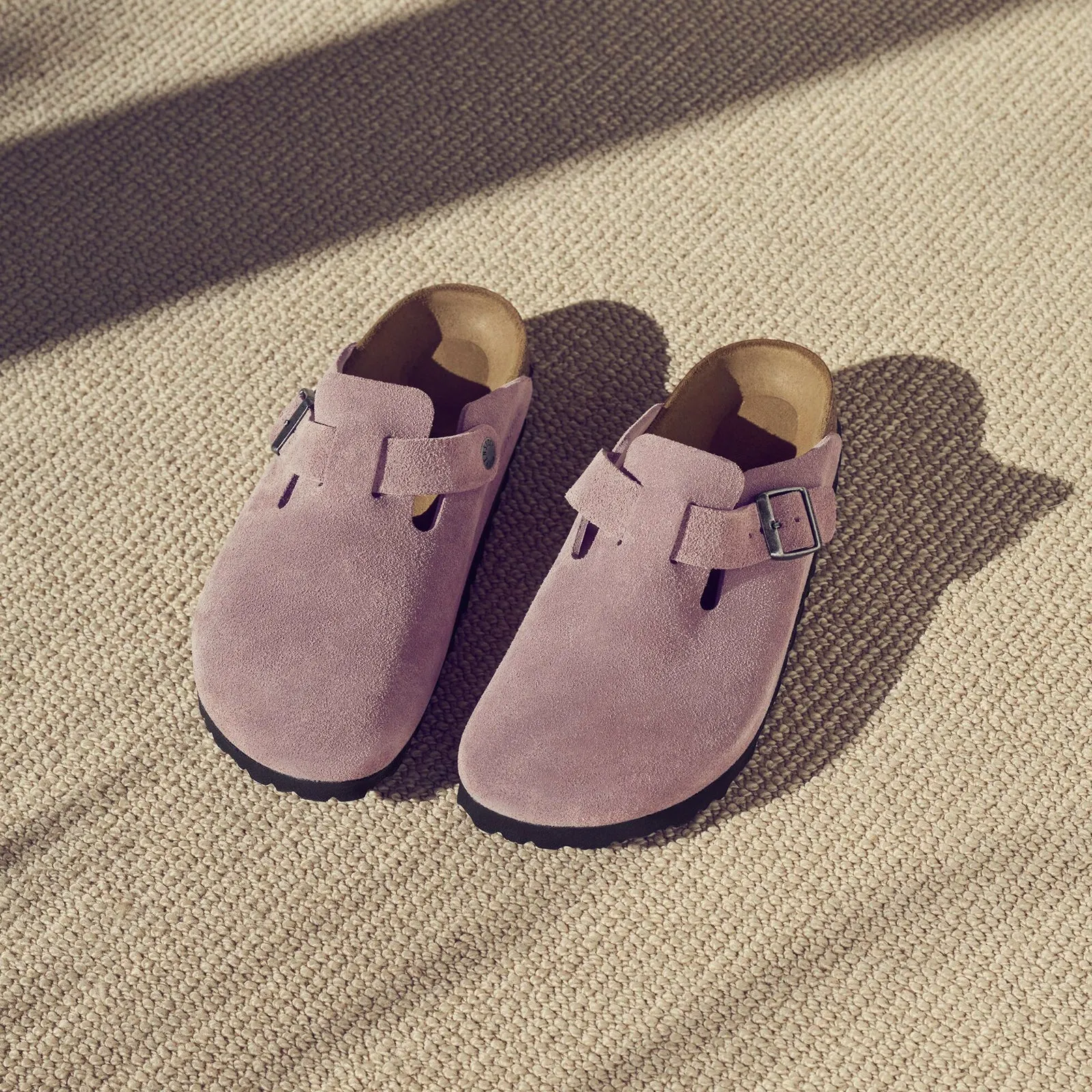 Birkenstock Boston Soft Footbed Narrow Clog (Women) - Faded Purple Suede