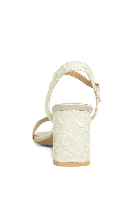 Chaplet Block Heel Pin Buckle Sandals