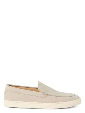 CHEVRON-EFFECT SUEDE MOCCASINS