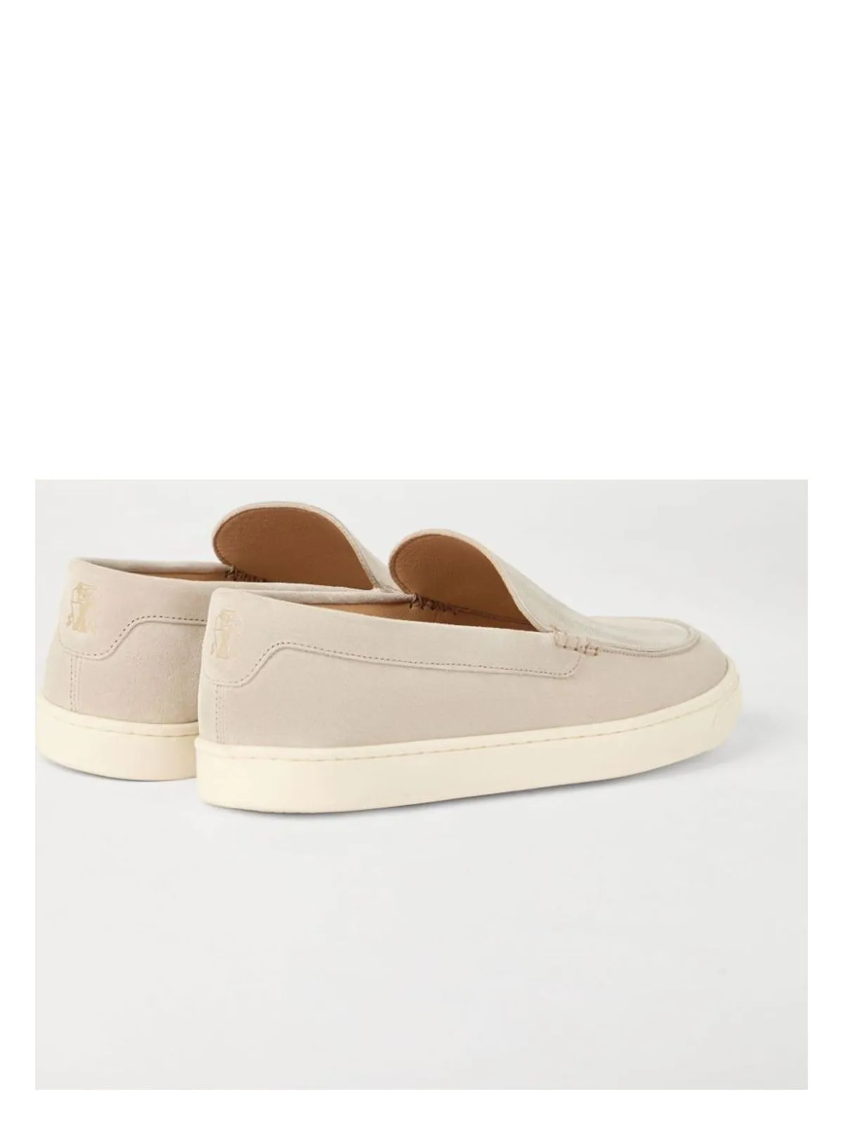 CHEVRON-EFFECT SUEDE MOCCASINS