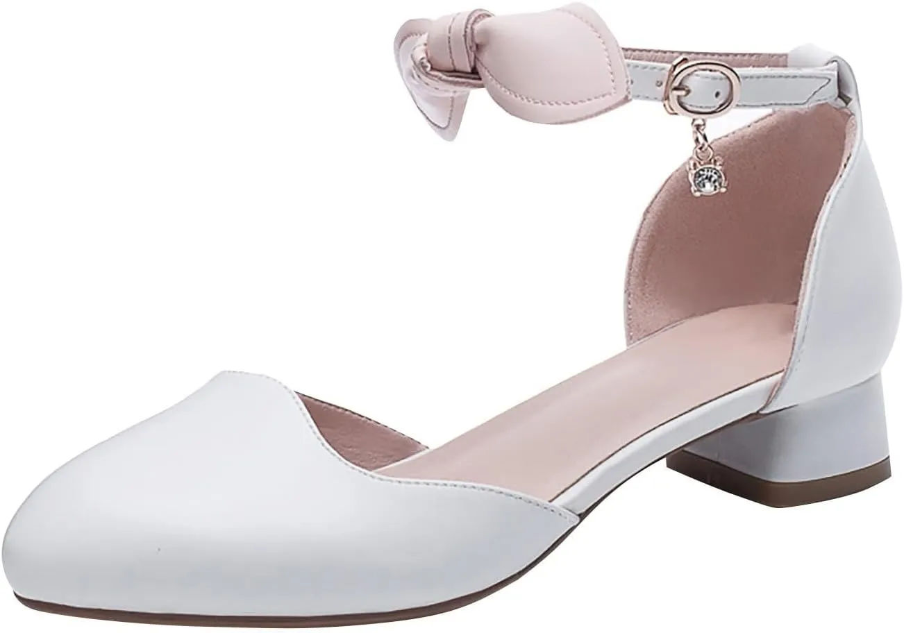 Children Shoes Thick Heels Sandals Wrapped Feet Single Shoes Fashionable Bow Sandals Kid Slippers Slipper for Girls