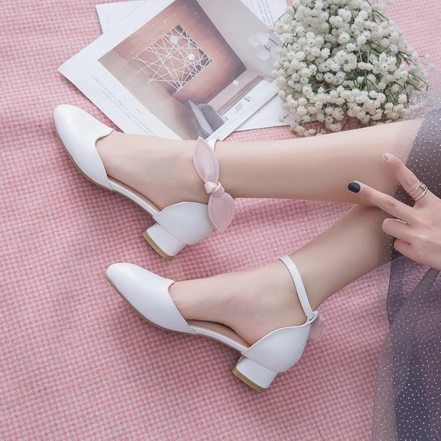 Children Shoes Thick Heels Sandals Wrapped Feet Single Shoes Fashionable Bow Sandals Kid Slippers Slipper for Girls