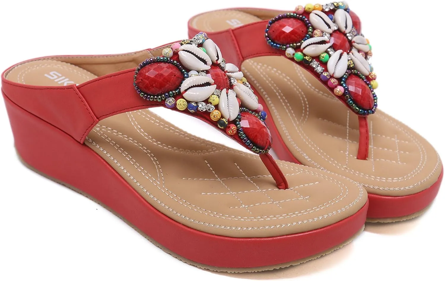 DKCHENH Summer flip flops, fashionable sandals, women's flat summer sandals for vacation and seaside wear.