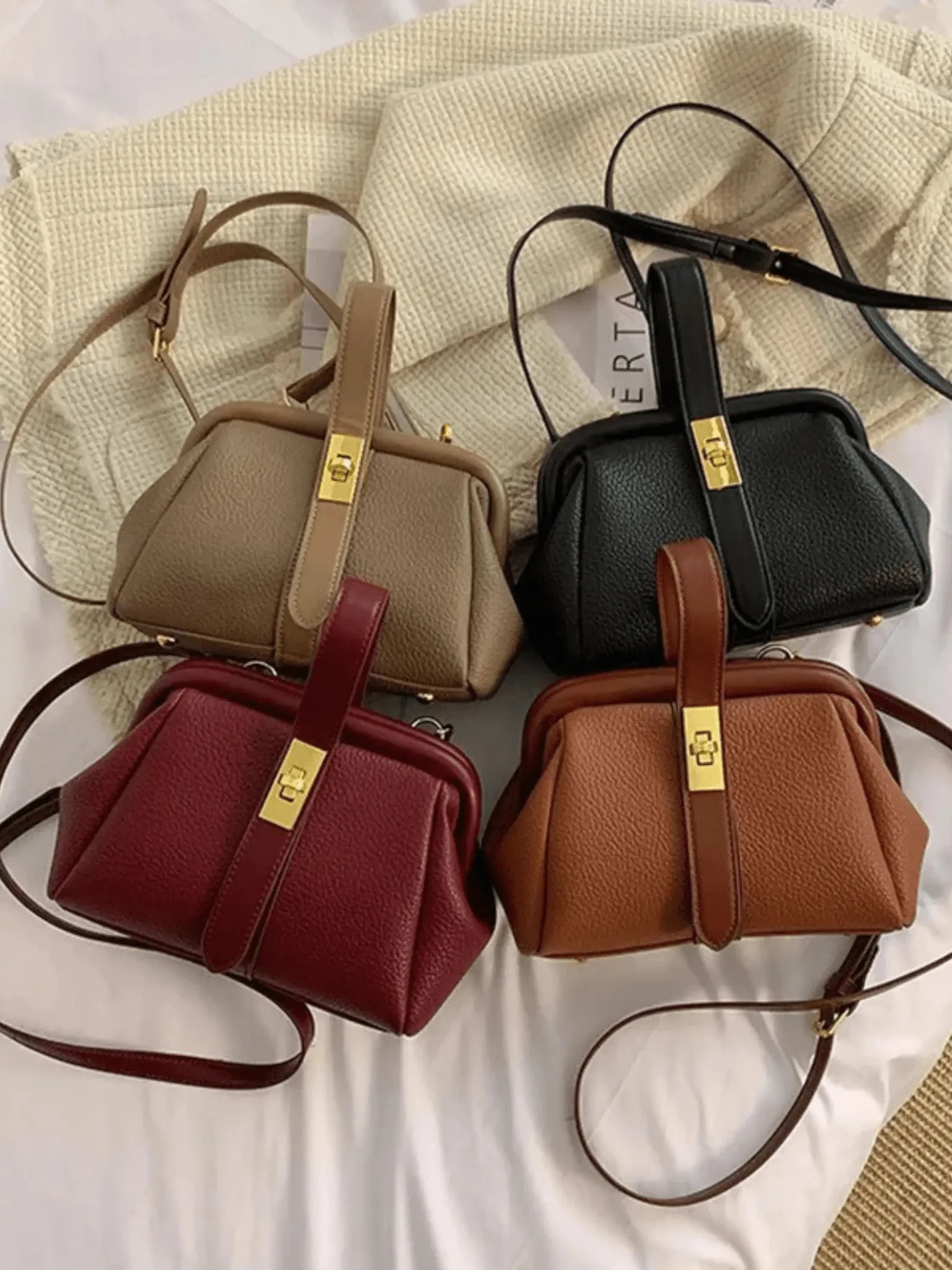 Emma | Classic Structured Brown Leather Handbag
