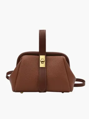 Emma | Classic Structured Brown Leather Handbag