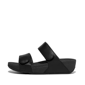 Fitflop Women's Lulu Adjustable Leather Slides All Black