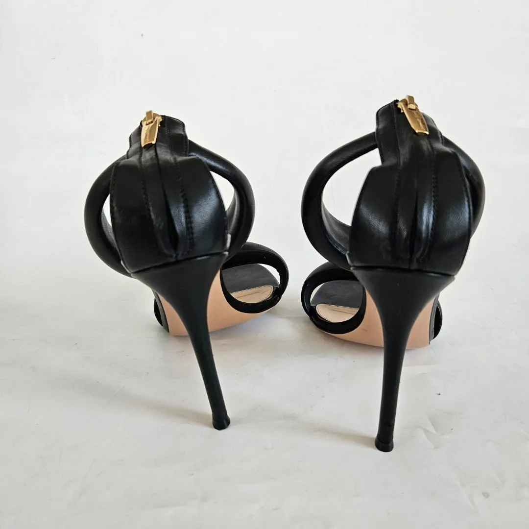 Gianvito Rossi Bijoux High Heel Sandals In Black Leather, 39