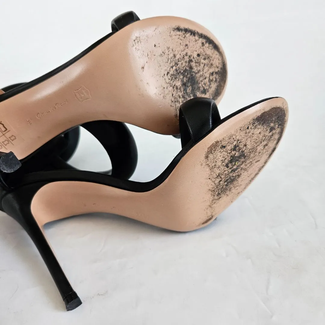 Gianvito Rossi Bijoux High Heel Sandals In Black Leather, 39