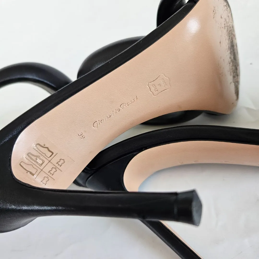 Gianvito Rossi Bijoux High Heel Sandals In Black Leather, 39
