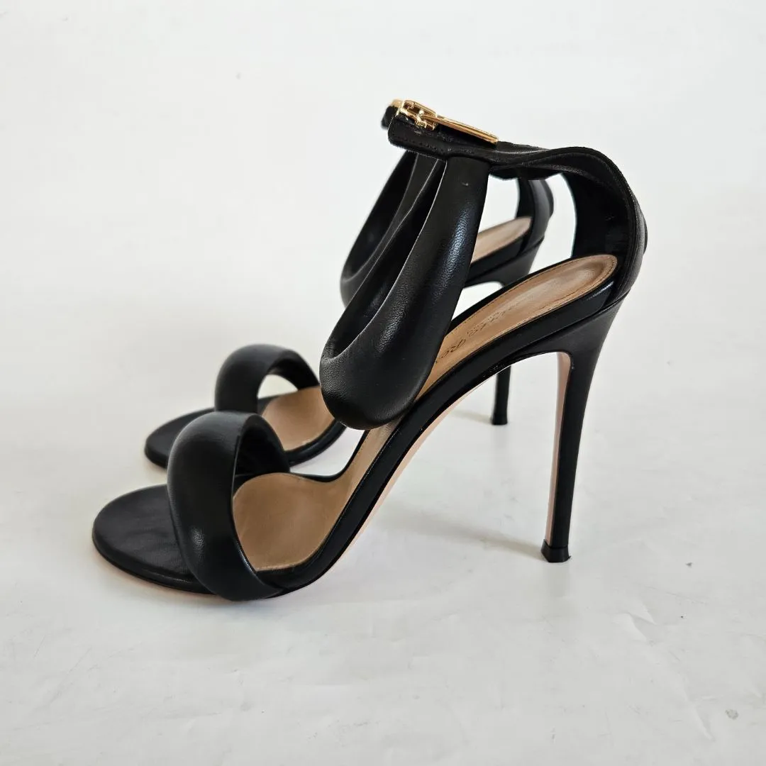 Gianvito Rossi Bijoux High Heel Sandals In Black Leather, 39