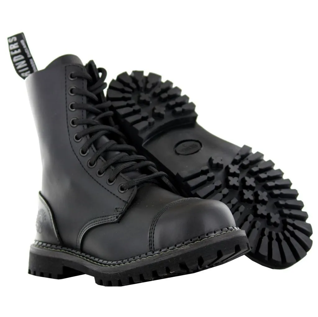 Grinders Stag Cs Derby Black Unisex Ankle Steel Toe Boots