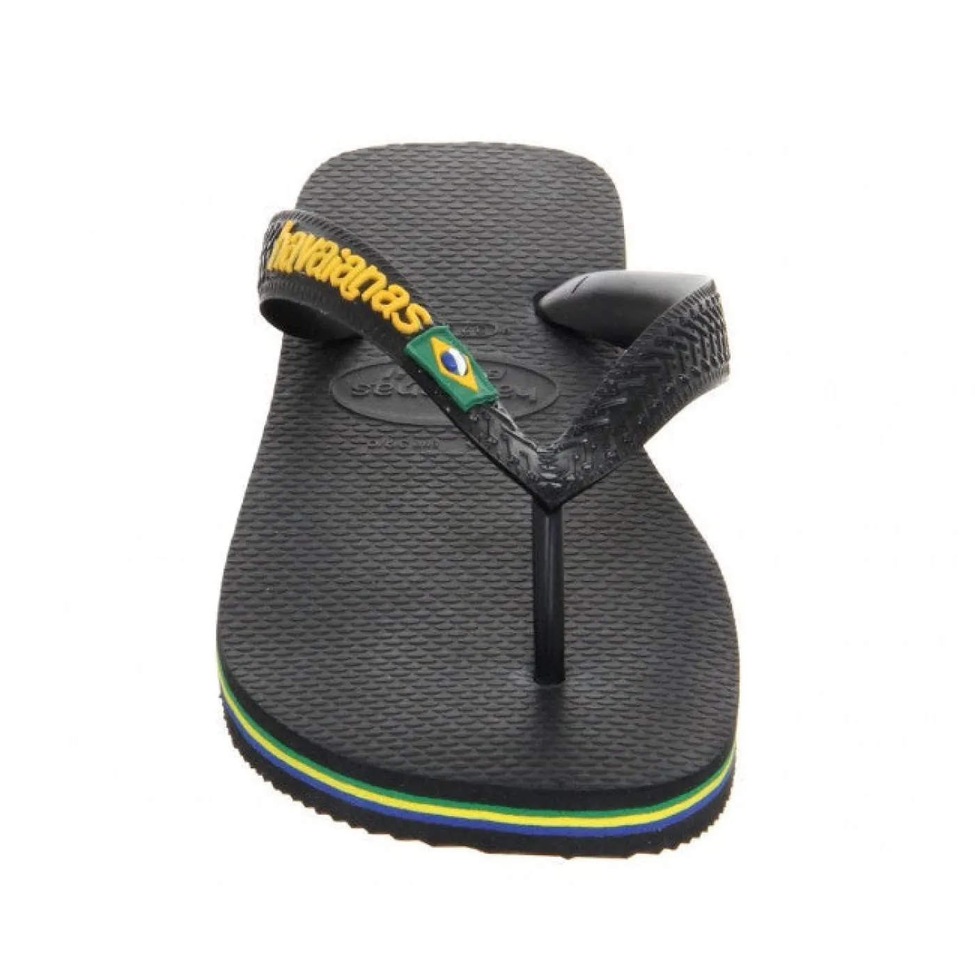 Havaianas Brasil Logo Black Mens Womens Unisex New Beach Flip Flops