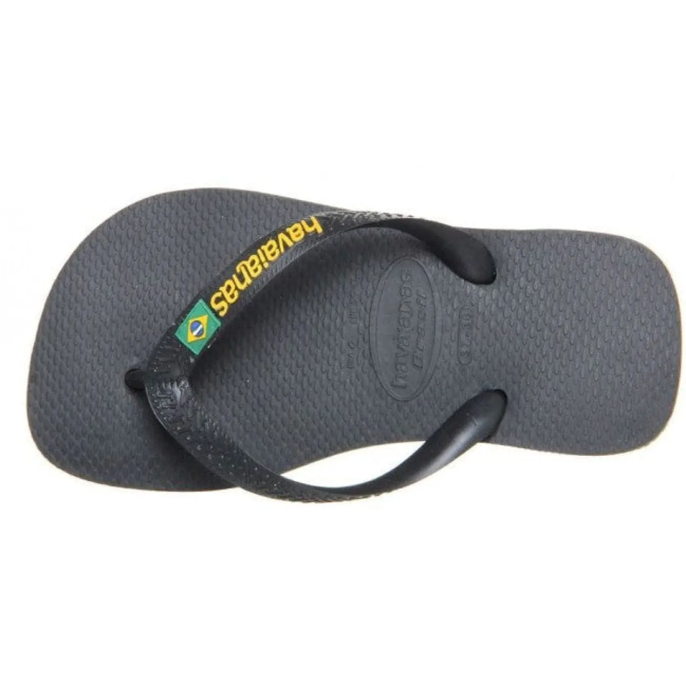 Havaianas Brasil Logo Black Mens Womens Unisex New Beach Flip Flops