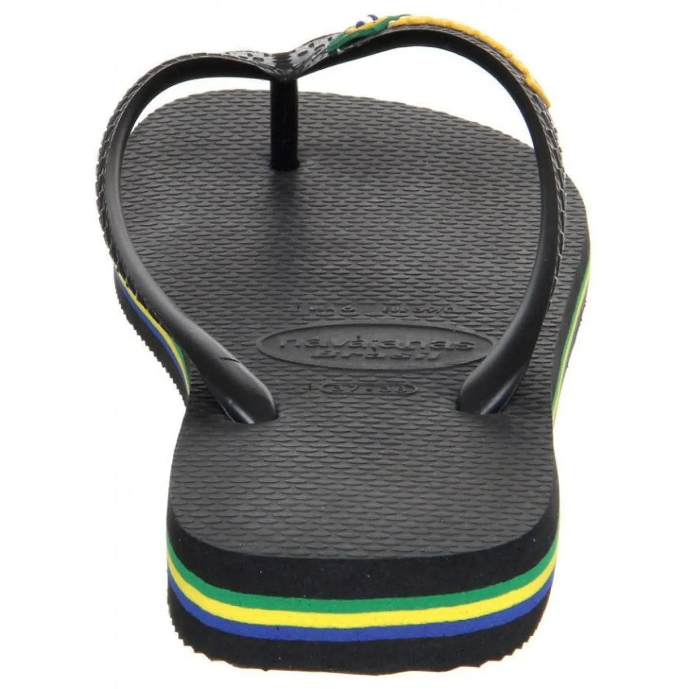 Havaianas Brasil Logo Black Mens Womens Unisex New Beach Flip Flops