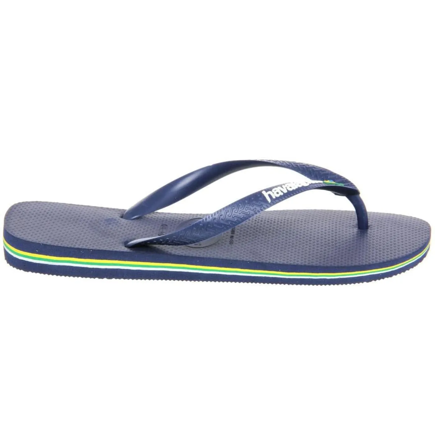 Havaianas Brasil Logo Navy Mens Womens Unisex New Beach Flip Flops