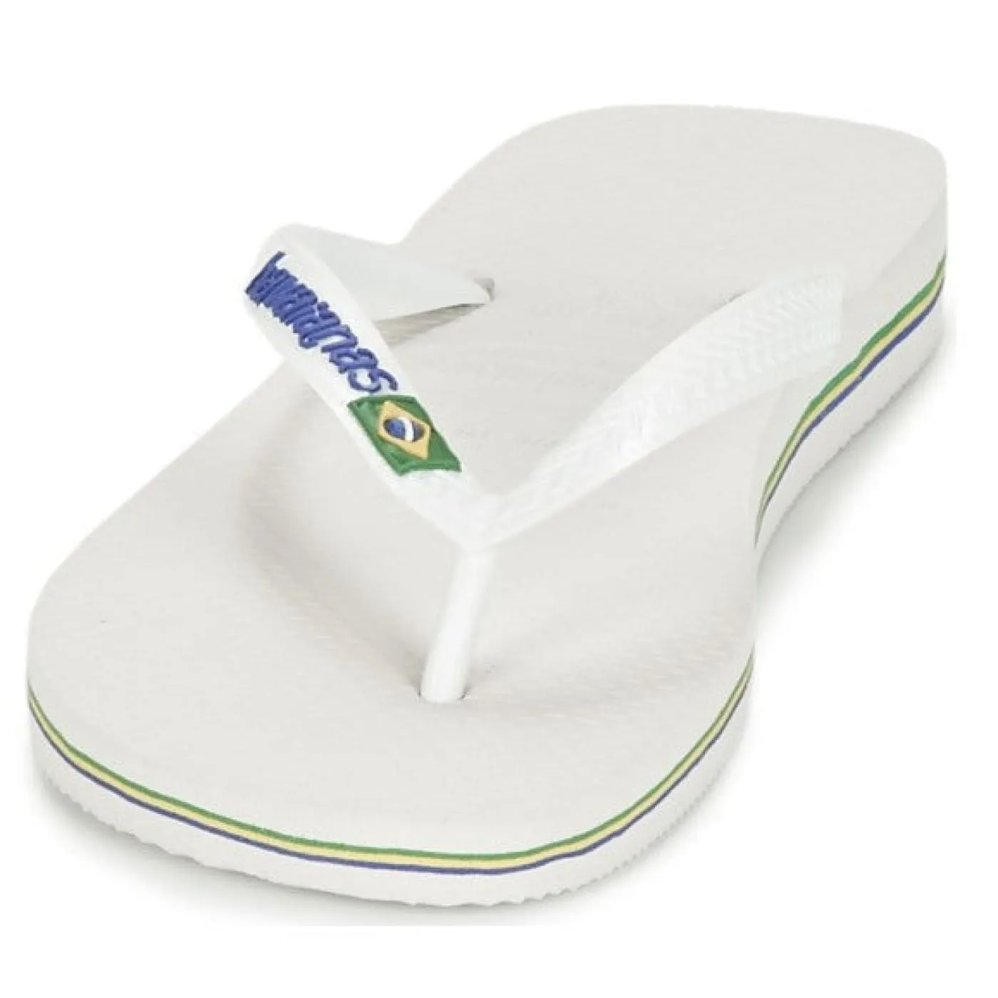 Havaianas Brasil Logo White Mens Womens Unisex New Beach Flip Flops