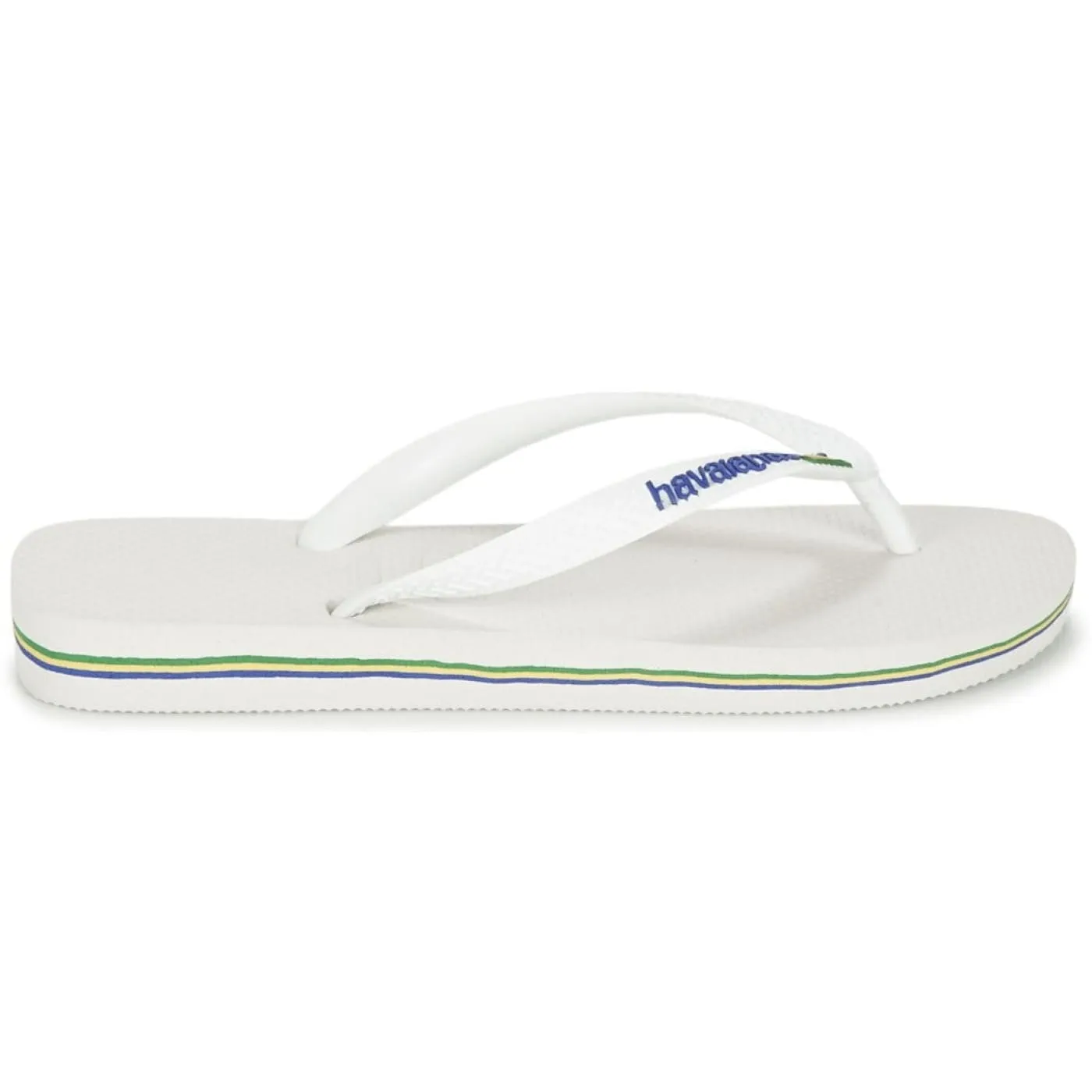 Havaianas Brasil Logo White Mens Womens Unisex New Beach Flip Flops
