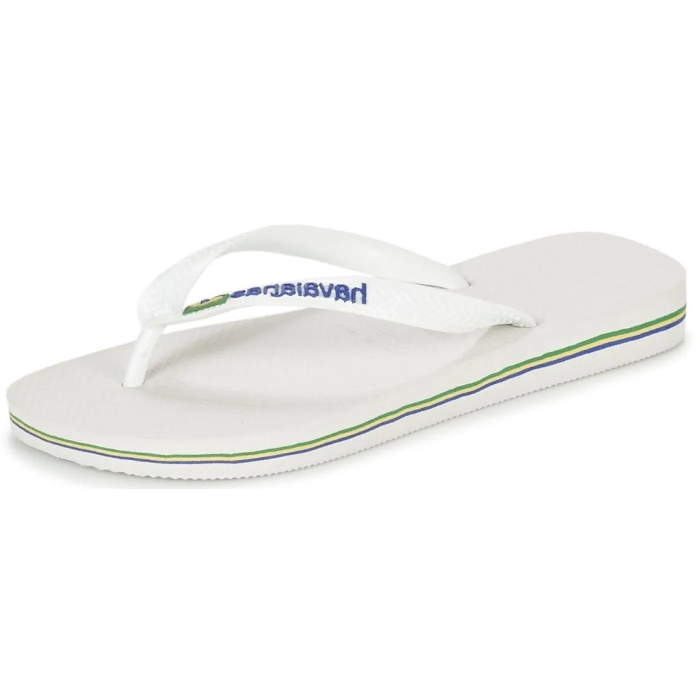 Havaianas Brasil Logo White Mens Womens Unisex New Beach Flip Flops