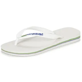 Havaianas Brasil Logo White Mens Womens Unisex New Beach Flip Flops