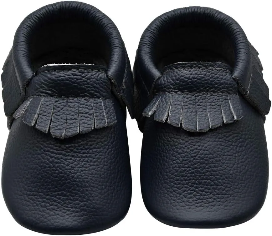 iEvolve Baby Leather Shoes Baby First Walking Shoes Baby Tassel Shoes Soft Sole Crib Shoes Baby Moccasins
