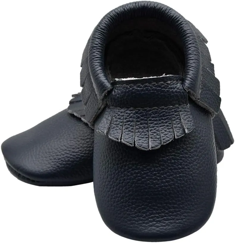 iEvolve Baby Leather Shoes Baby First Walking Shoes Baby Tassel Shoes Soft Sole Crib Shoes Baby Moccasins