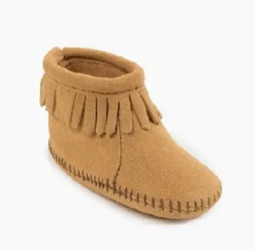Infant Back Flap Bootie -Tan