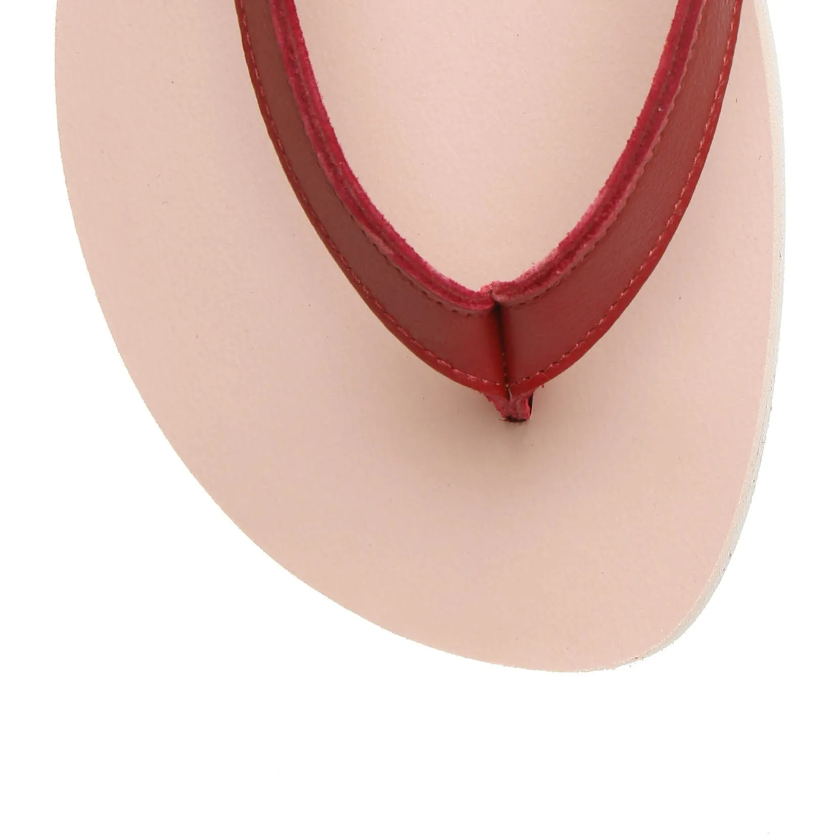 Lipstick red nappa sandals