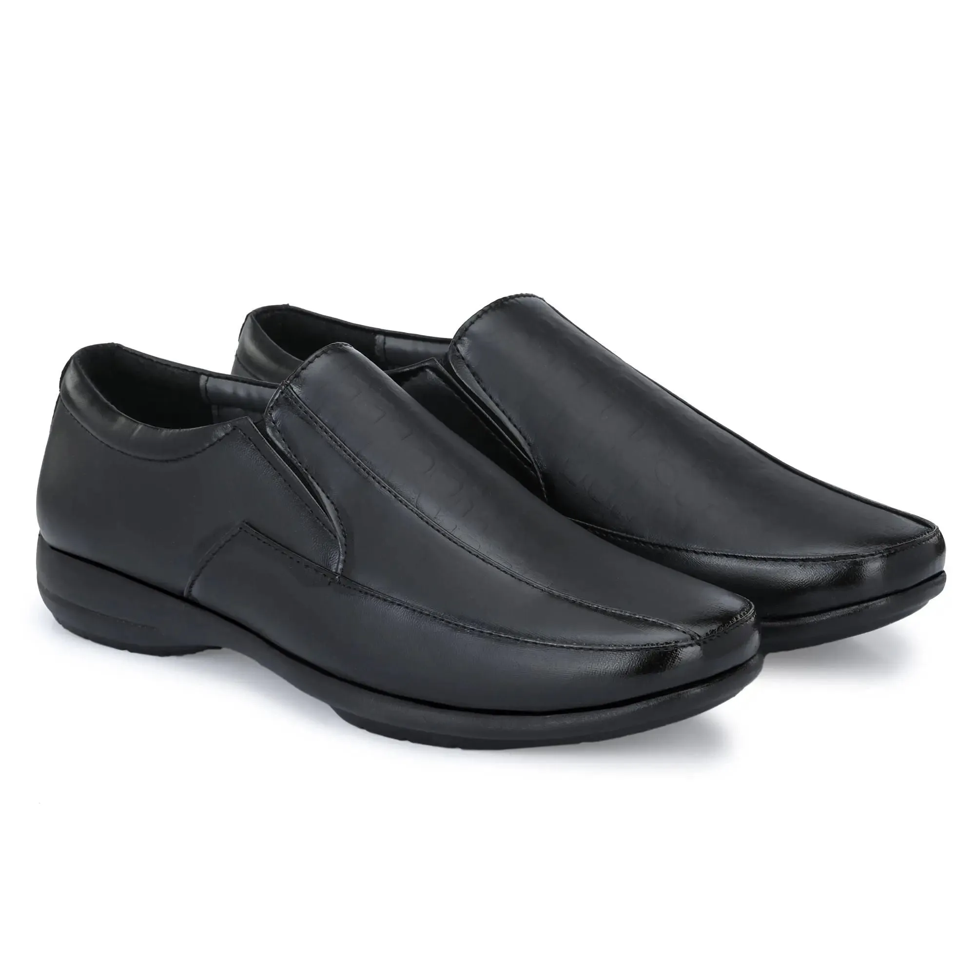 Loafers Black Formal Synthetic Slip-on Leather Loafer