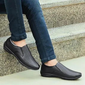 Loafers Black Formal Synthetic Slip-on Leather Loafer