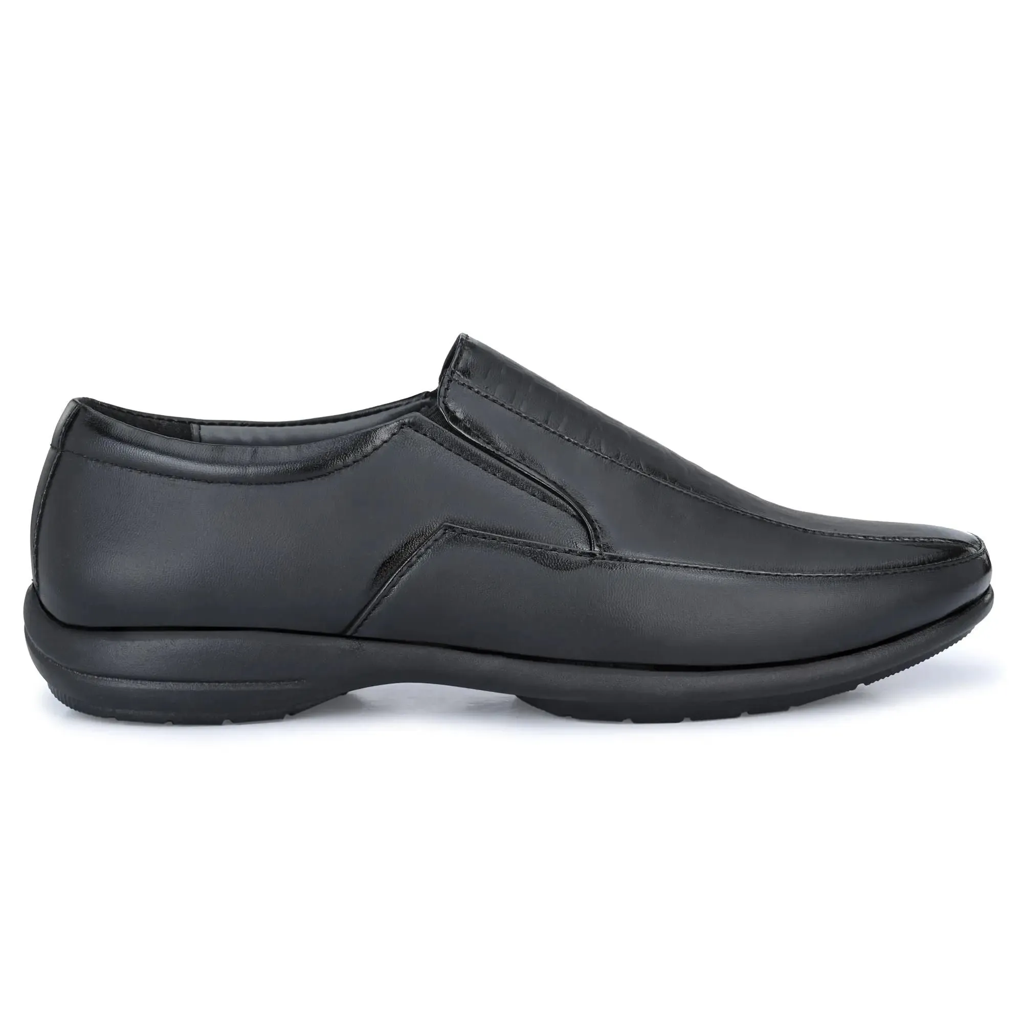 Loafers Black Formal Synthetic Slip-on Leather Loafer