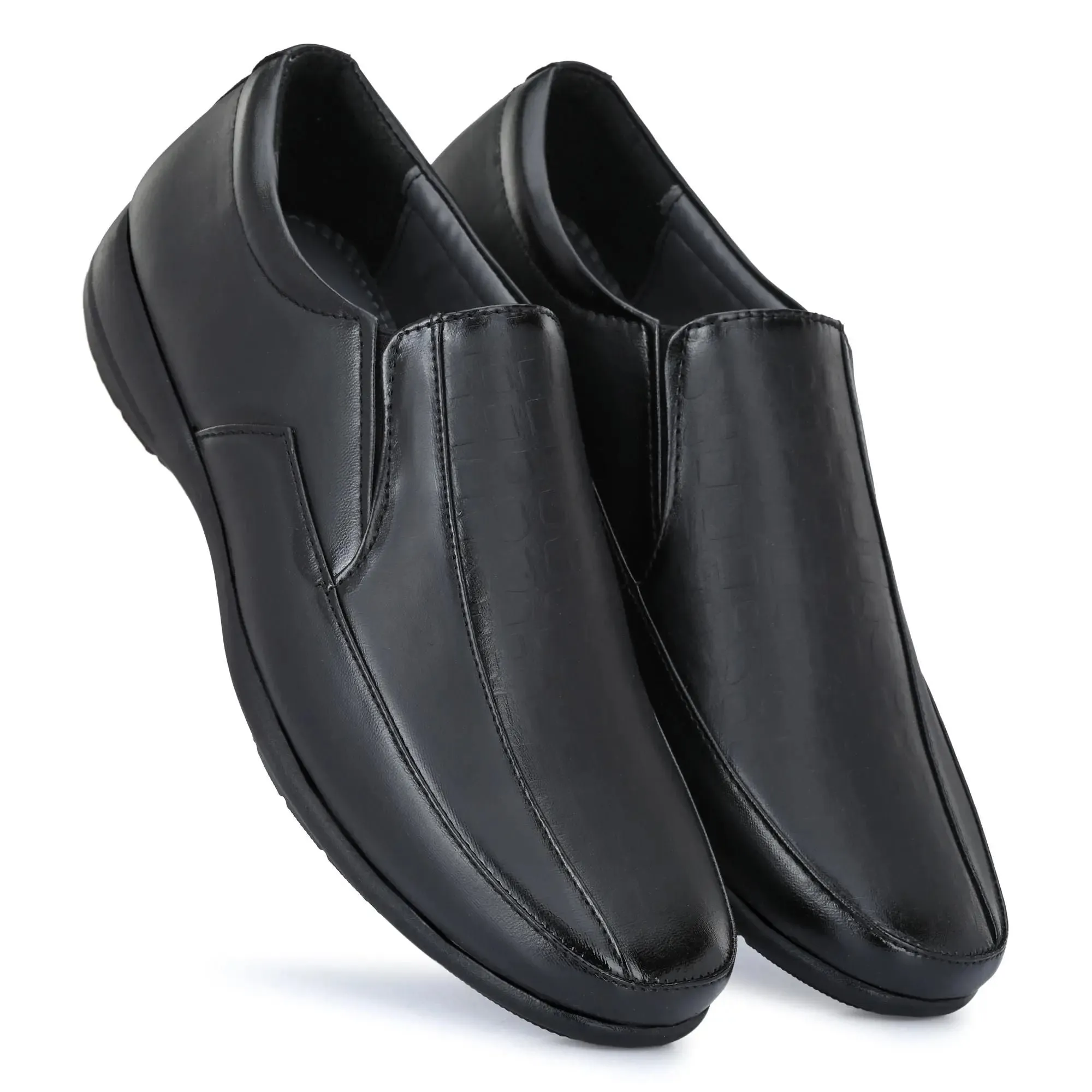 Loafers Black Formal Synthetic Slip-on Leather Loafer