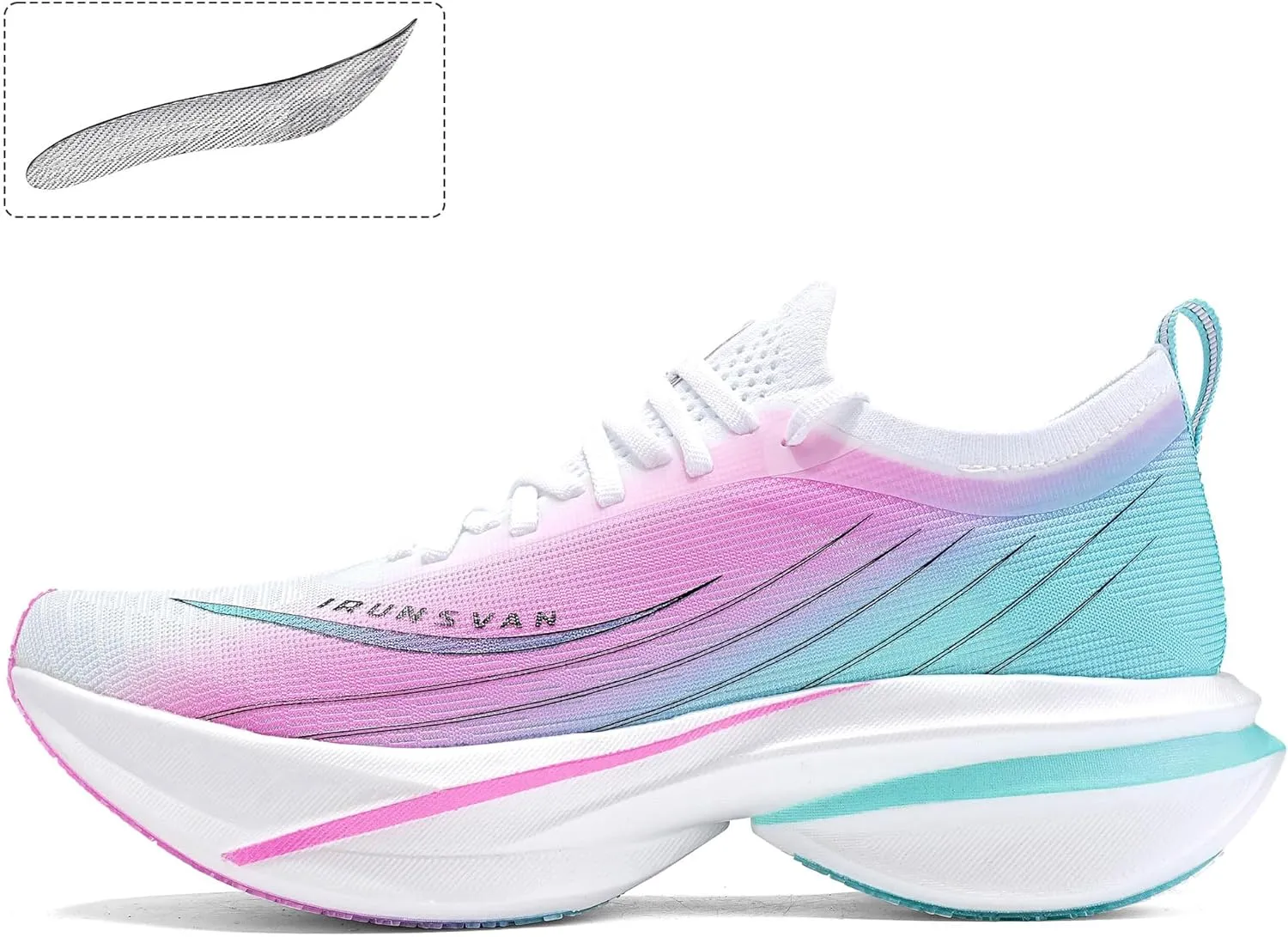 Men's and Women's Carbon Plate Running Shoes – Lightweight Breathable Sneakers for Training, Walking, Gym, Commuting – Supportive Athletic Footwear