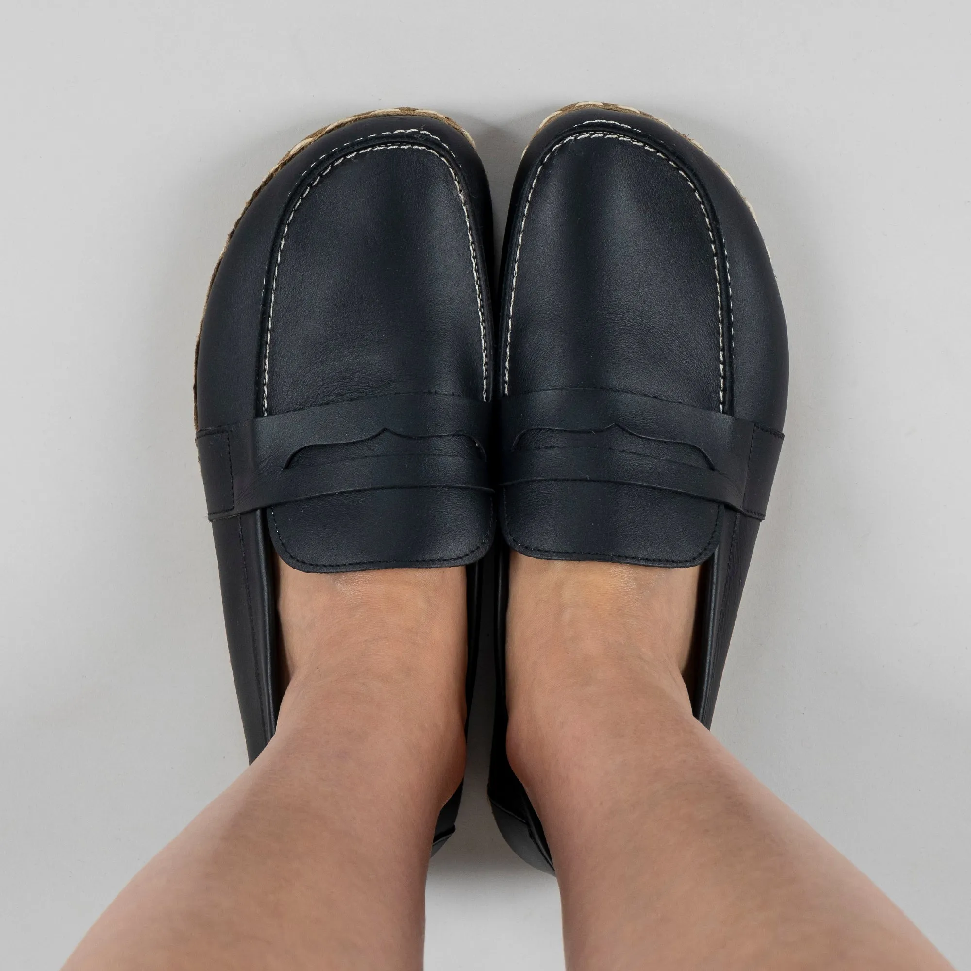 Men's Black Penny Loafers
