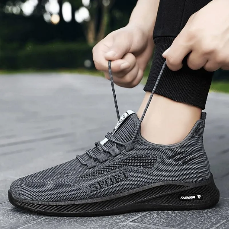 Mens Commuter Slip-Resistant Lightweight Breathable Easy to Walk Lightweight Mesh Breathable Tennis Shoes for Summer Outdoor Driving & Walking